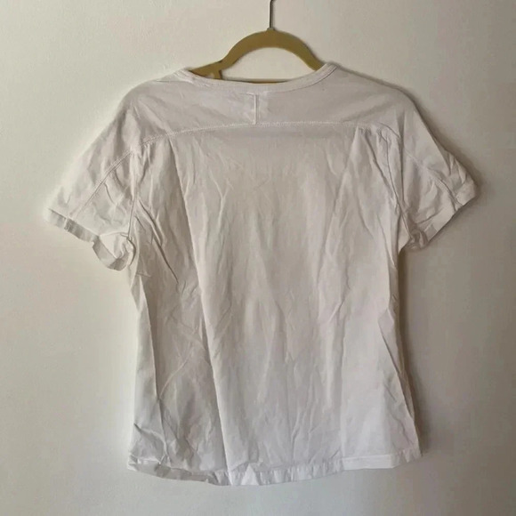 Adidas Crewneck White Breast Emblem Athletic Short Sleeve T-Shirt Size L - Picture 7 of 8